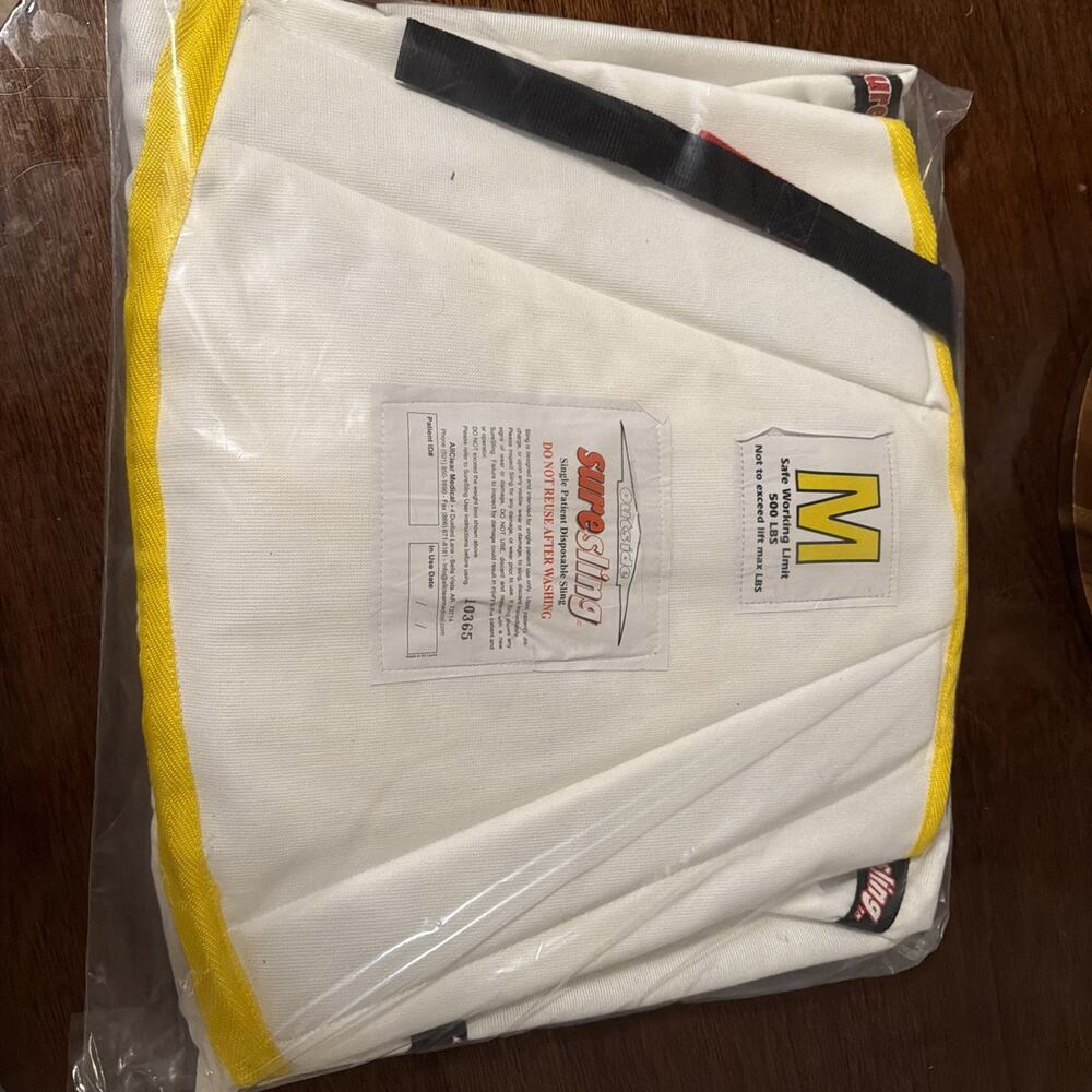Suresling Single Patient Disposable Sling Max 500lb Loop Style Size M Sealed